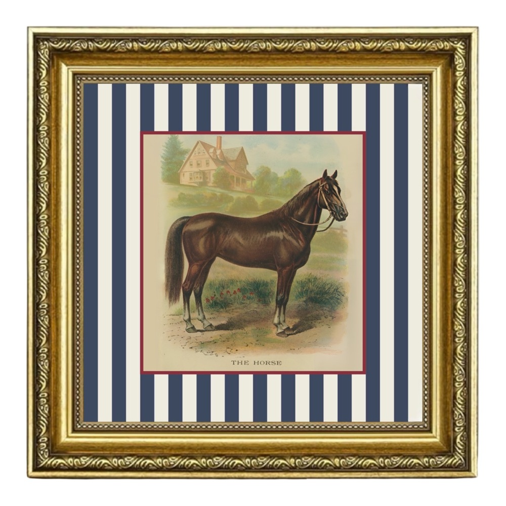 Cottagecore Horse Framed Art